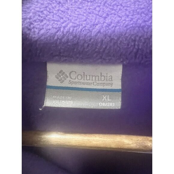 Girls Purple Zip Up Columbia Jacket Size XL - Picture 6 of 8